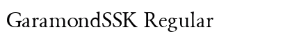 GaramondSSK Regular Font GaramondSSK Regular Font Preview