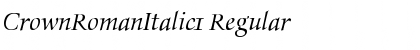 CrownRomanItalic1 Regular Font