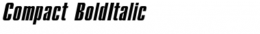 Compact BoldItalic Font