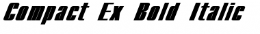 Compact Ex Bold Italic Font