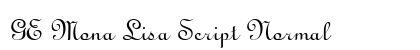 GE Mona Lisa Script Normal Font Preview GE Mona Lisa Script Normal Font Preview