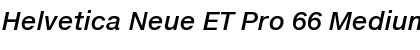 Helvetica Neue ET Pro 66 Medium Italic