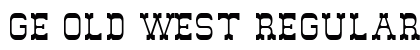 GE Old West Regular Font Preview GE Old West Regular Font Preview