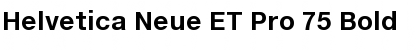 Helvetica Neue ET Pro 75 Bold