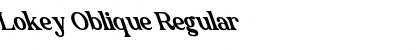 Lokey Oblique Regular Font