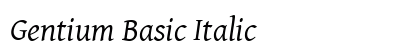 Gentium Basic Italic Font Gentium Basic Italic Font Preview