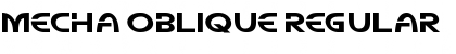 Download Mecha Oblique Font