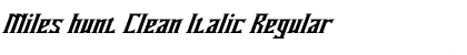 Miles hunt Clean Italic Regular Font