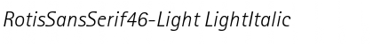 RotisSansSerif46-Light Font