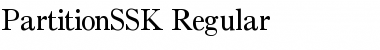 PartitionSSK Regular Font