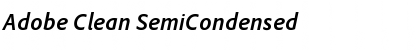 Adobe Clean SemiCondensed Bold Italic Font