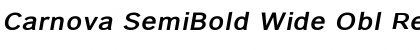 Download Carnova SemiBold Wide Obl Font