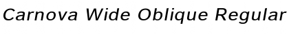 Carnova Wide Oblique Regular Font