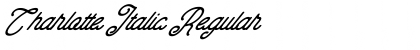 Charlotte Italic Regular Font