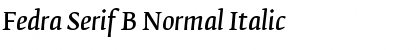 Fedra Serif B Normal Italic Font