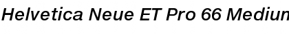 Helvetica Neue ET Pro 66 Medium Italic Font
