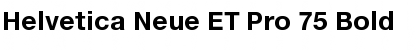 Helvetica Neue ET Pro 75 Bold