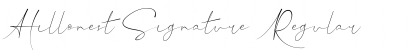 Hillonest Signature Regular Font