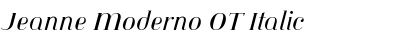 Jeanne Moderno OT Italic Font
