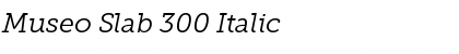 Museo Slab 300 Italic Font