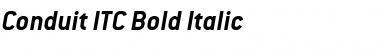 Conduit ITC Bold Italic