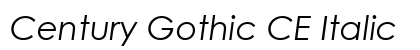 Century Gothic CE Italic Font Century Gothic CE Italic Font Preview