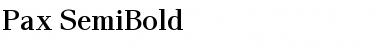 Pax SemiBold Regular Font
