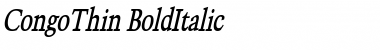 CongoThin BoldItalic Font