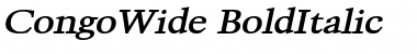 CongoWide BoldItalic Font