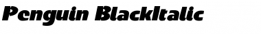 Penguin Black Italic Font