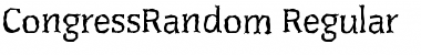 CongressRandom Regular Font