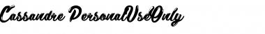Cassandre_PersonalUseOnly Regular Font