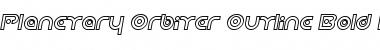Planetary Orbiter Outline Bold Italic Font