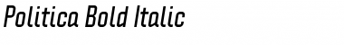 Politica Bold Italic Font
