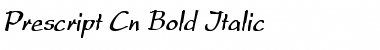 Download Prescript Cn Bold Italic Font