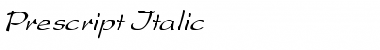 Download Prescript Italic Font