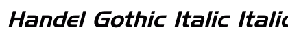 Handel Gothic Italic Italic Font Handel Gothic Italic Italic Font Preview