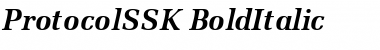 ProtocolSSK BoldItalic Font