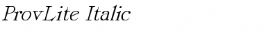 Download ProvLite Italic Font