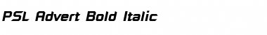 PSL-Advert Bold Italic Font