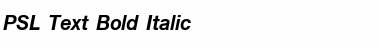 PSL-Text Bold Italic