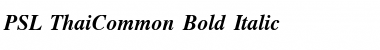 PSL-ThaiCommon Bold Italic