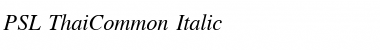 PSL-ThaiCommon Italic