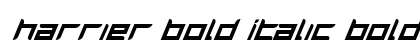 Harrier Bold Italic Bold Italic Font Harrier Bold Italic Bold Italic Font Preview