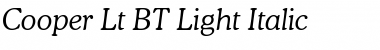 Cooper Lt BT Light Italic