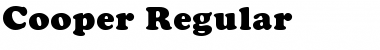 Cooper Regular Font