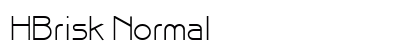 HBrisk Normal Font HBrisk Normal Font Preview