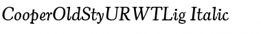 CooperOldStyURWTLig Italic Font