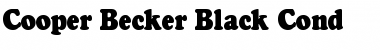 Cooper Becker Black Cond Regular Font