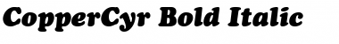 CopperCyr Bold Italic Font